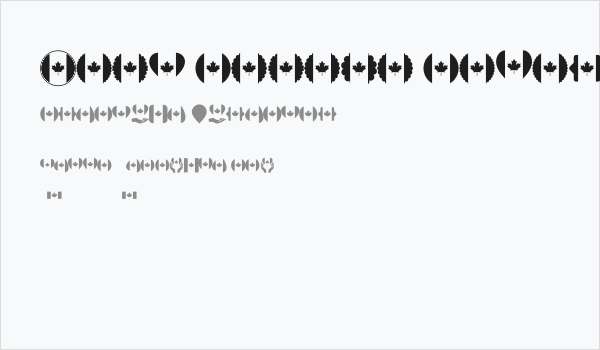 Font Canada Color Business Card