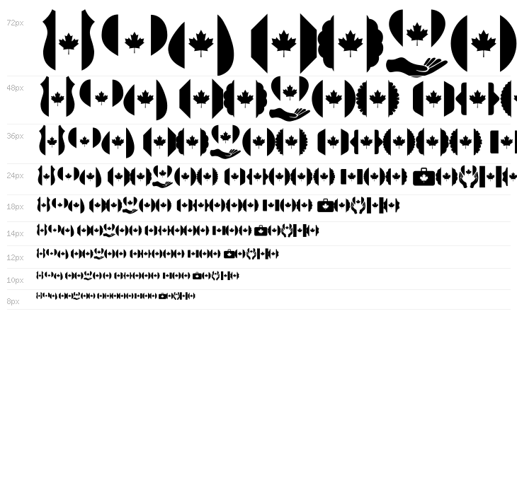 Font Canada Color Waterfall