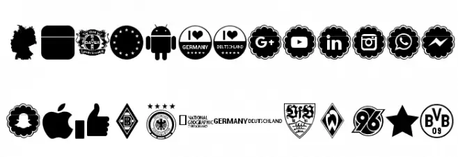 Font Color Germany Polices MAJUSCULES