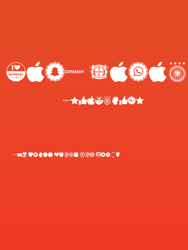 Font Color Germany Poster