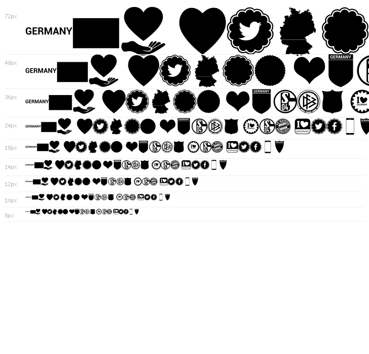 Font Color Germany Waterfall