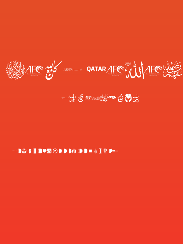 Font Color Qatar Poster