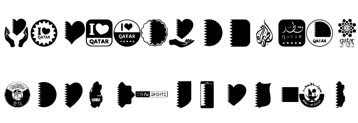Font Color Qatar Font LOWERCASE