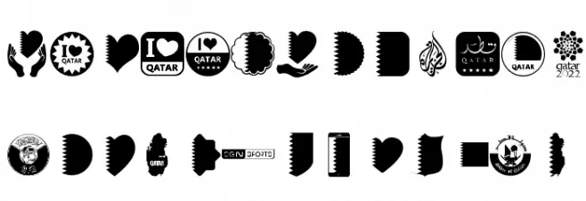 Font Color Qatar Fuentes MINÚSCULAS