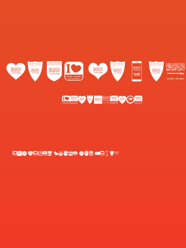 Font Color Saudi Arabia Poster