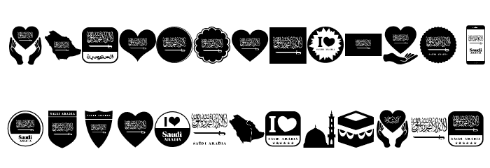 Font Color Saudi Arabia Font LOWERCASE