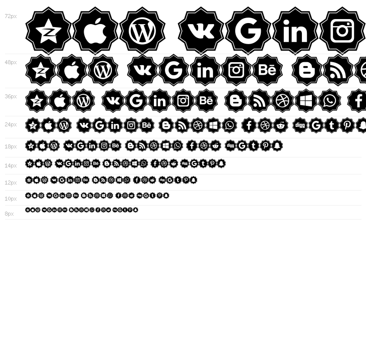 Font Color Waterfall