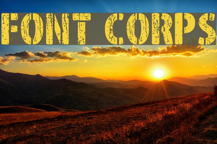 Font Corps Font examples