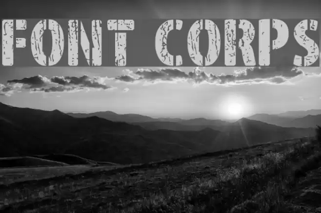 Font Corps Font examples