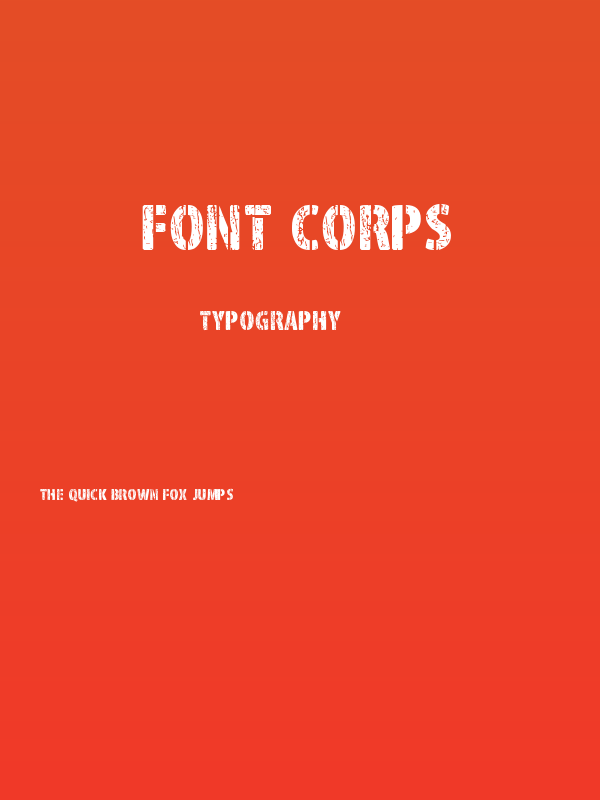 Font Corps Poster