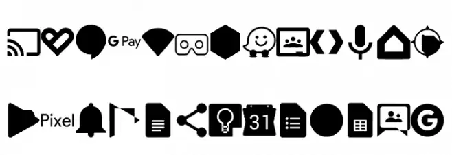 Font Google Color Polices MAJUSCULES