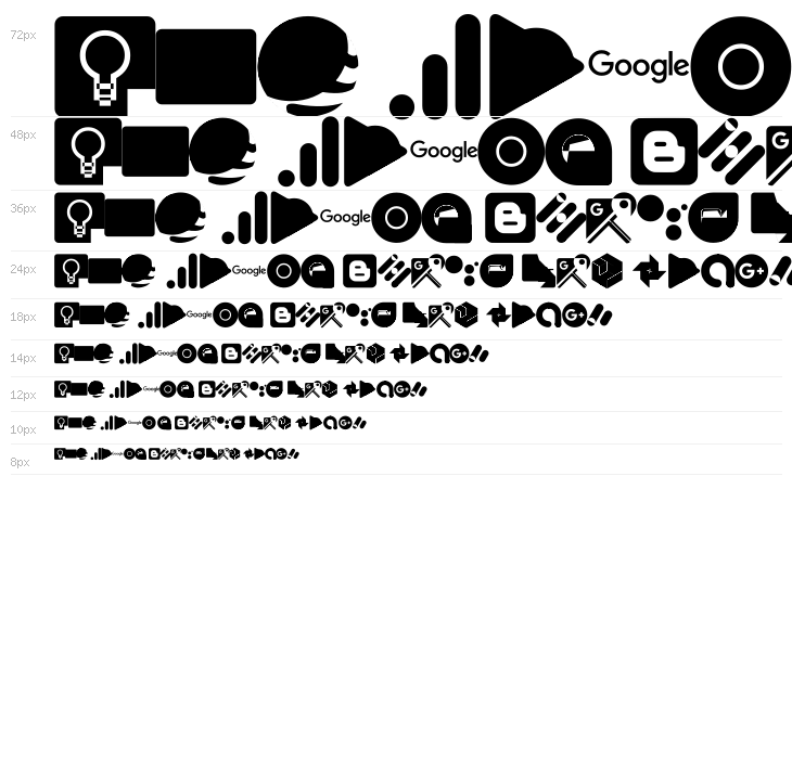 Font Google Color Waterfall