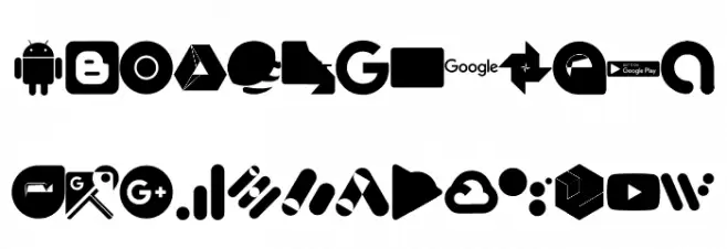 Font Google Color Schriftart Kleinbuchstaben