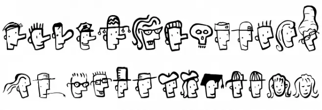 Font Heads Fonte MAIÚSCULAS
