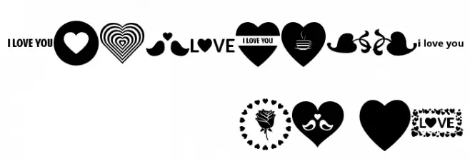 Font Hearts Love el harrak © el-harrak.blogspot.com Font OTHER CHARS