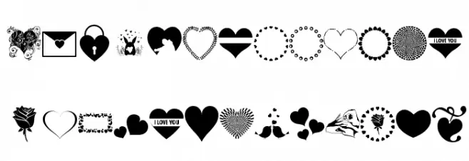 Font Hearts Love el harrak © el-harrak.blogspot.com Fonte MAIÚSCULAS