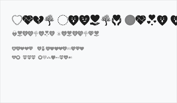 Font Hearts Love el harrak © el-harrak.blogspot.com Business Card