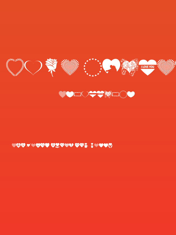 Font Hearts Love el harrak © el-harrak.blogspot.com Poster