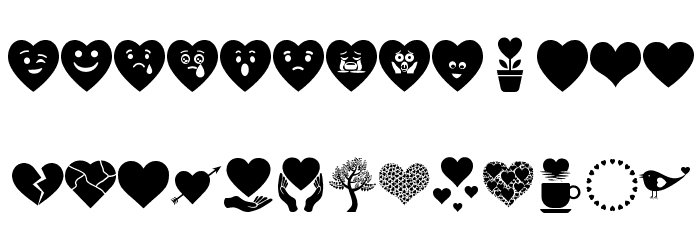 Font Hearts Love el harrak © el-harrak.blogspot.com Font LOWERCASE