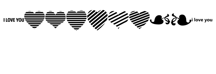 Font I Love You Font OTHER CHARS