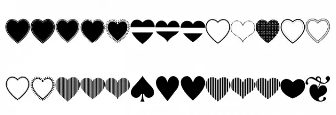 Font I Love You Schriftart Groß