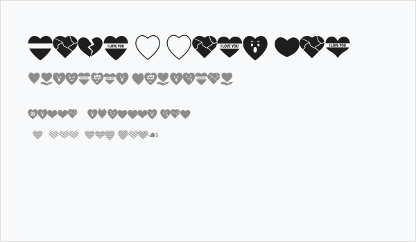 Font I Love You Business Card