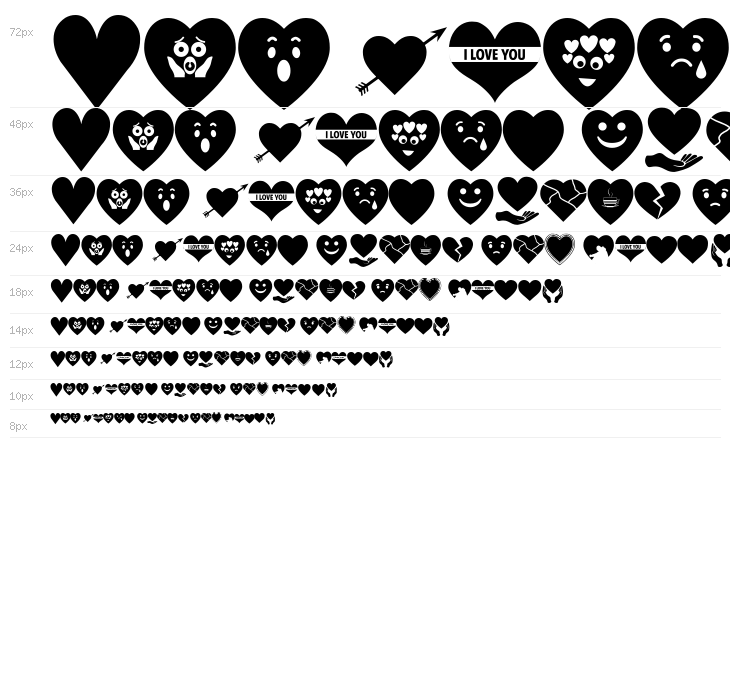 Font I Love You Waterfall