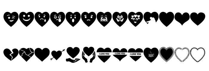 Font I Love You Font LOWERCASE