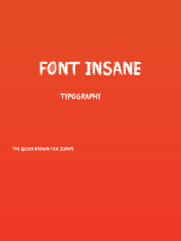 Font Insane Poster