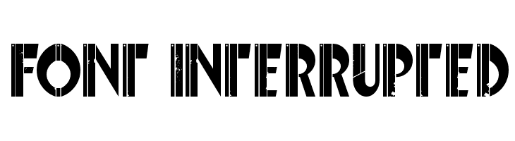 Font Interrupted  les polices de caractères gratuit tlcharger