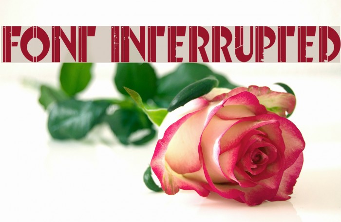 Font Interrupted Font examples