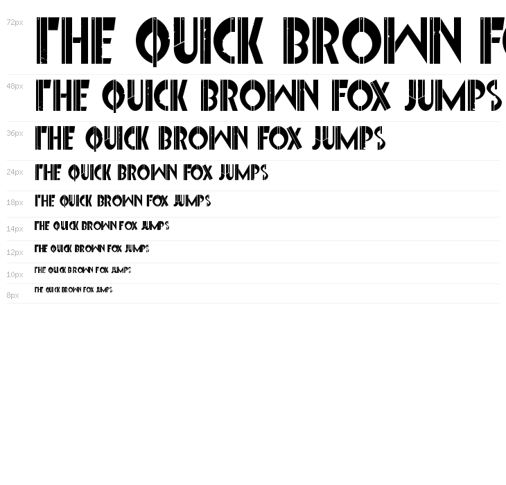 Font Interrupted Waterfall