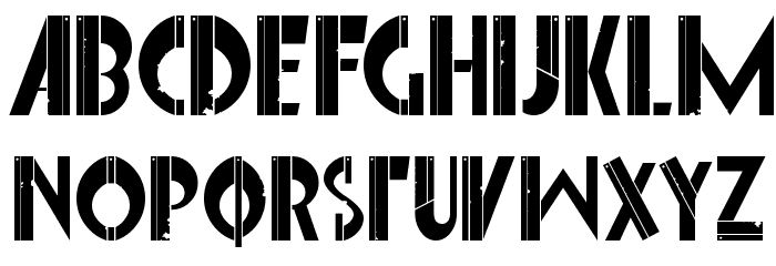 Font Interrupted Font LOWERCASE