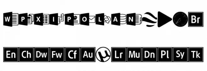 Font Logos Programs Schriftart Groß