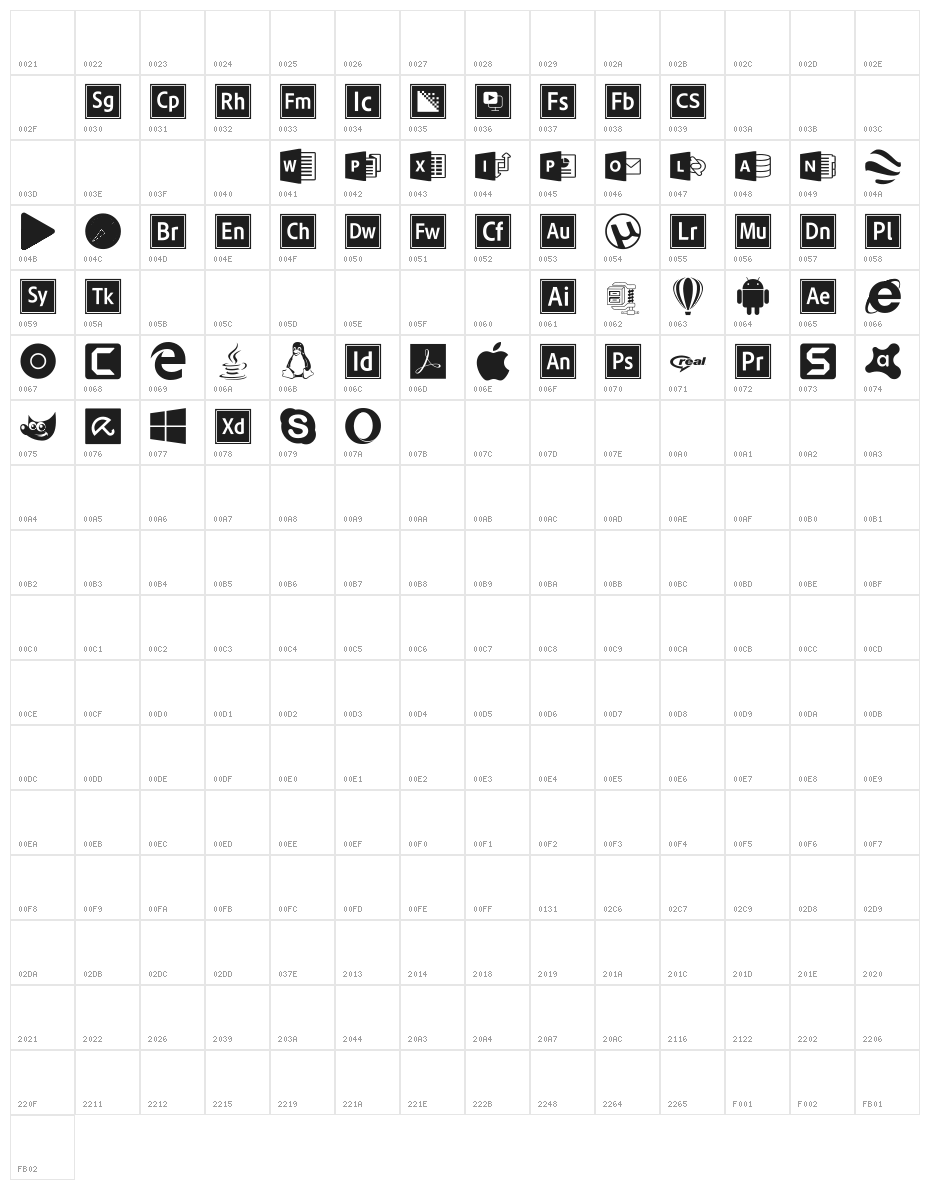 Font Logos Programs Character Map
