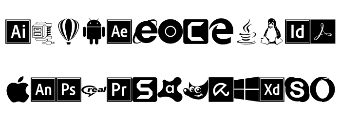 Font Logos Programs Font LOWERCASE