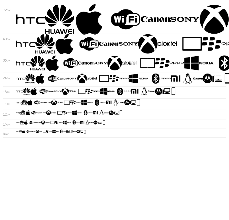 Font Logos Technology Waterfall
