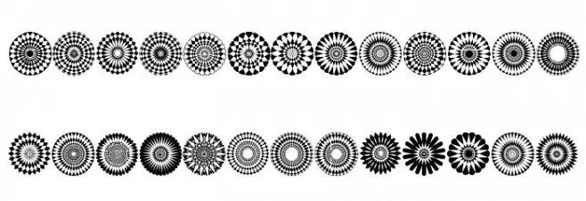 Font Mandalas pro 2018 Шрифта ВЕРХНИЙ