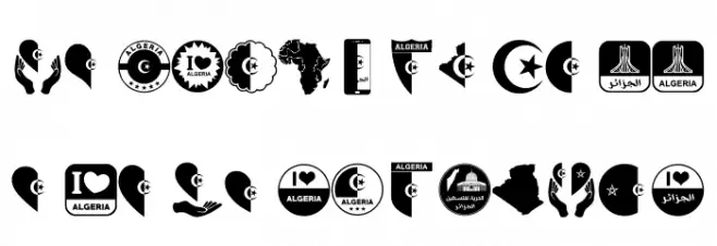 Font Morocco Algeria Polices MAJUSCULES