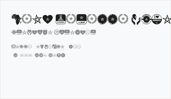 Font Morocco Algeria Business Card