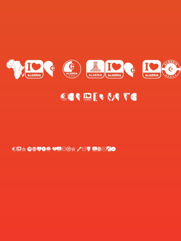 Font Morocco Algeria Poster