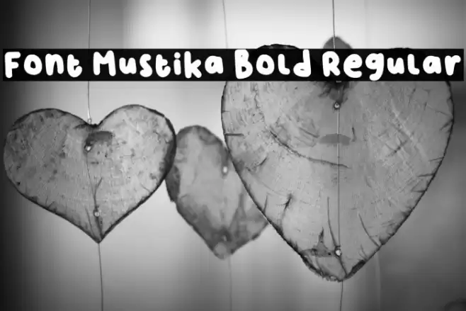 Font Mustika Bold Regular Polices examples