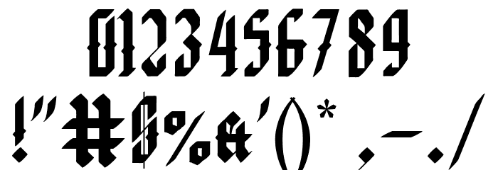 Font Negra Font OTHER CHARS