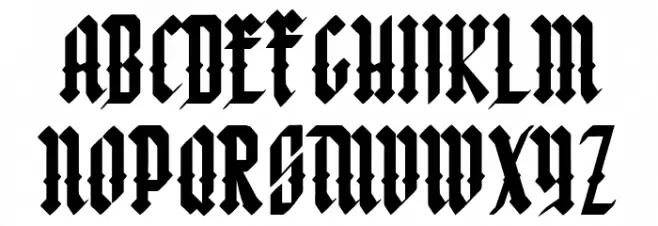 Font Negra फ़ॉन्ट अपरकेस