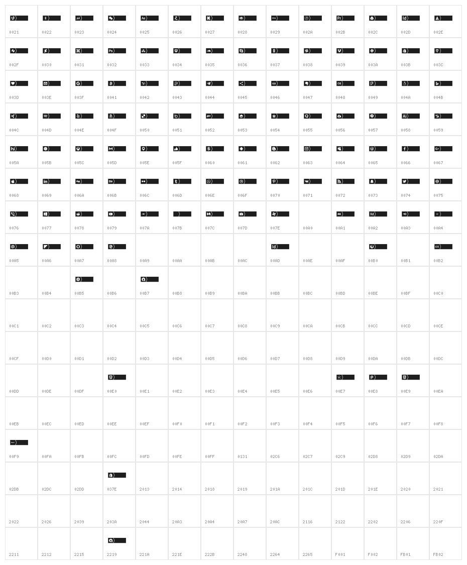 Font Networks Color Character Map
