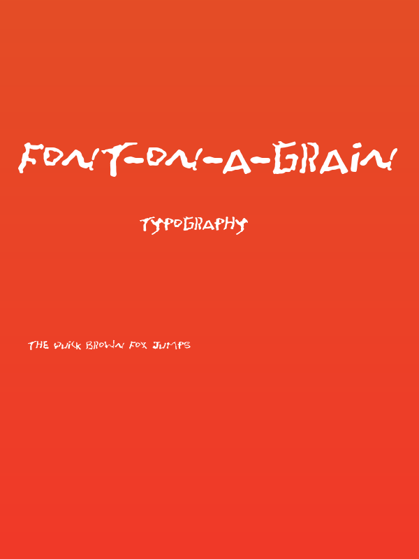 Font-On-A-Grain Poster