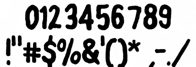 Font-On-A-Stick Font OTHER CHARS