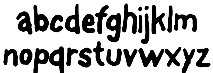Font-On-A-Stick Font LOWERCASE