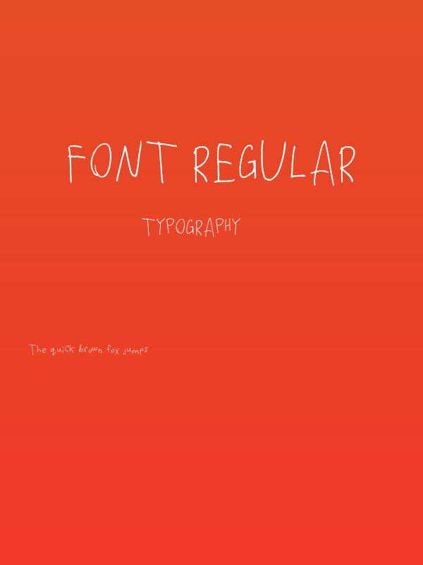 Font Regular Poster