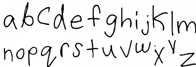 Font Regular Caratteri MINUSCOLO